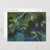 Blauwe dansers van Edgar Degas,  impressionisme Briefkaart (Voorkant / Achterkant)