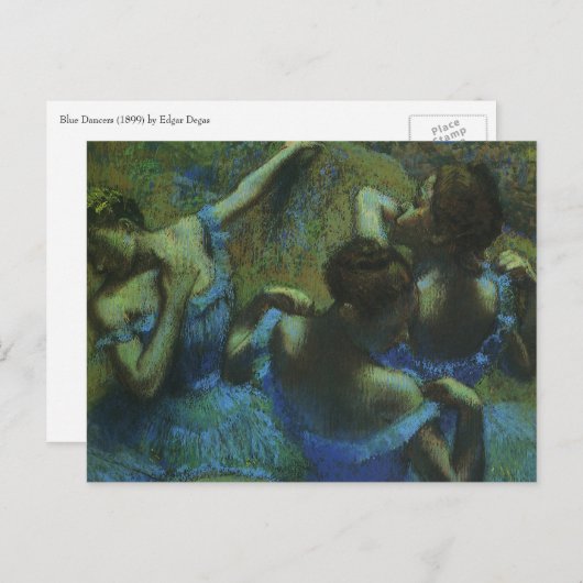 Blauwe dansers van Edgar Degas,  impressionisme Briefkaart (Voorkant / Achterkant)