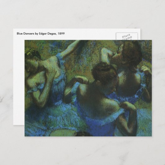 Blauwe dansers van Edgar Degas,  impressionisme Briefkaart (Voorkant / Achterkant)