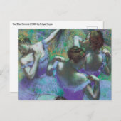 Blauwe dansers van Edgar Degas,  impressionisme Briefkaart (Voorkant / Achterkant)