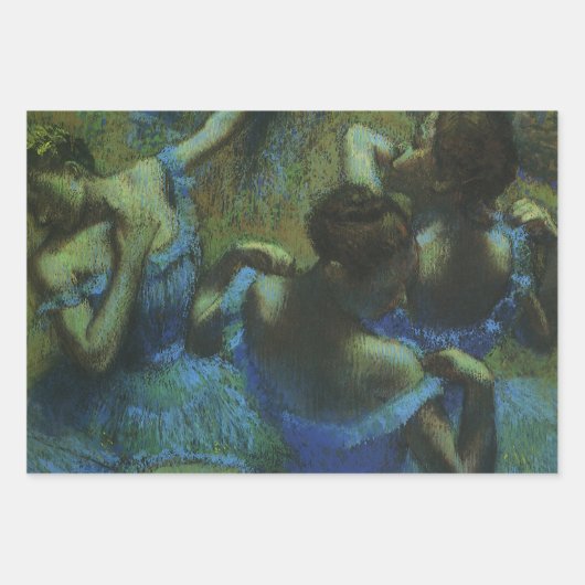 Blauwe dansers van Edgar Degas,  impressionisme Inpakpapier Vel (Voorkant 2)