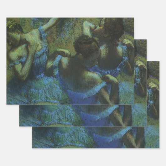 Blauwe dansers van Edgar Degas, impressionisme Inpakpapier Vel (Set)