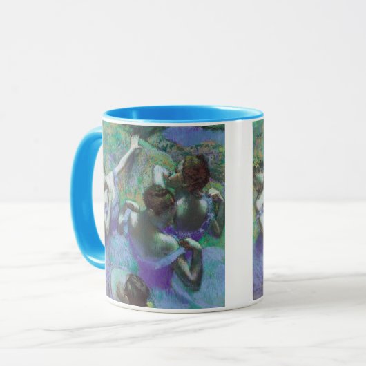 Blauwe dansers van Edgar Degas,  impressionisme Mok (Voorkant links)