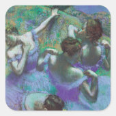 Blauwe dansers van Edgar Degas,  impressionisme Vierkante Sticker (Voorkant)