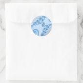 Blauwe dansstickers ronde sticker (Tas)