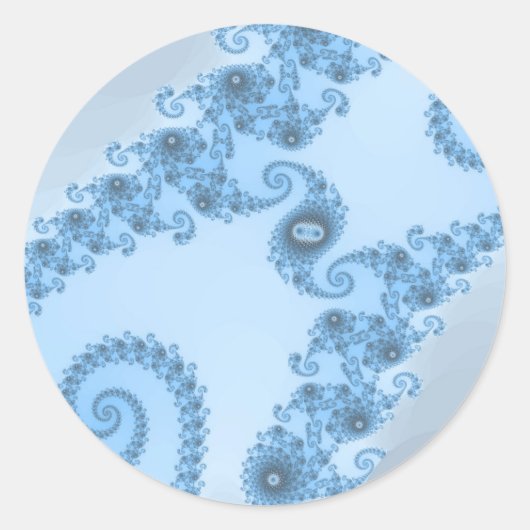 Blauwe dansstickers ronde sticker (Voorkant)