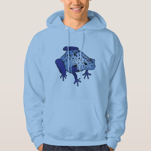 Blauwe dartkikker hoodie (Voorkant)