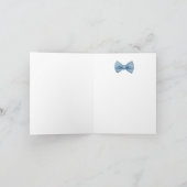 Blauwe Das Baby Shower Bedank Foto Kaart (Binnen)