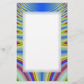 Blauwe das Dye Fractal Stationery Briefpapier (Voorkant)