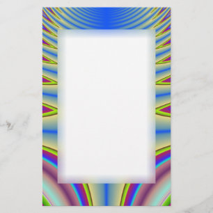 Blauwe das Dye Fractal Stationery Briefpapier