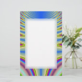 Blauwe das Dye Fractal Stationery Briefpapier (Staand voorkant)
