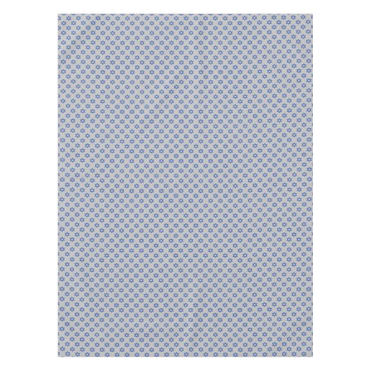 Blauwe Davidsster op Matte Silver Tafelkleed (Voorkant)