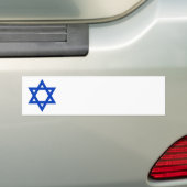 Blauwe Davidster Bumpersticker (Op auto)