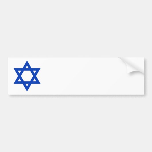 Blauwe Davidster Bumpersticker (Voorkant)