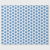 Blauwe Davidster Hanukkah Cadeaupapier (Vlak)