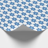 Blauwe Davidster Hanukkah Cadeaupapier (Hoek)