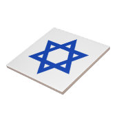 Blauwe Davidster Tegeltje (Zijkant)