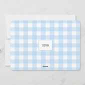 Blauwe de 3-foto van de Gingang Kerstkaart (Achterkant)