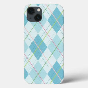 Blauwe de hoesje-Partner van de Plaid Taaie iPhone 13 Hoesje