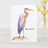 Blauwe de notakaart van de Reiger Kaart (Gele Bloem)