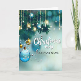  Blauwe decoratieNieuwjaarskaarsen en Kerstmis  Feestdagen Kaart