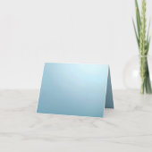 Blauwe decoratieve bloem bedankkaart (Achterkant)