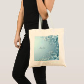 Blauwe decoratieve bloem tas (Voorkant (product))