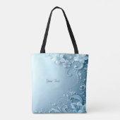 Blauwe decoratieve bloem tas (Achterkant)