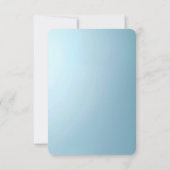 Blauwe decoratieve bloemen RSVP-kaart RSVP Kaartje (Achterkant)