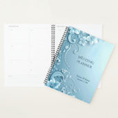Blauwe decoratieve bloemenplanner planner (Display)