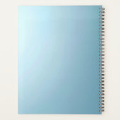 Blauwe decoratieve bloemenplanner planner (Achterkant)