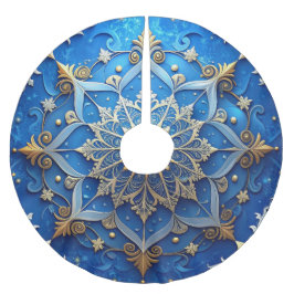 Blauwe decoratieve boomkleed kerstboom rok