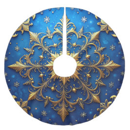 Blauwe decoratieve boomkleed kerstboom rok