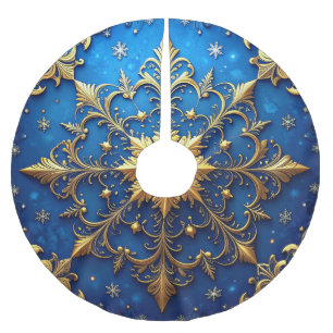 Blauwe decoratieve boomkleed kerstboom rok