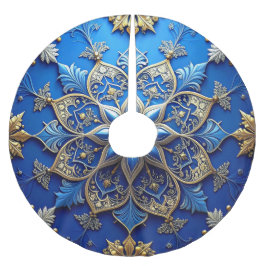 Blauwe decoratieve boomkleed kerstboom rok