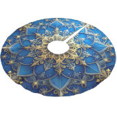 Blauwe decoratieve boomkleed kerstboom rok (Gekanteld)