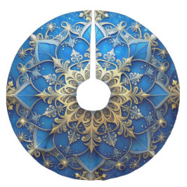 Blauwe decoratieve boomkleed kerstboom rok