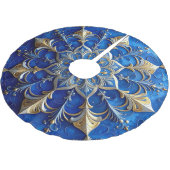 Blauwe decoratieve boomkleed kerstboom rok (Gekanteld)