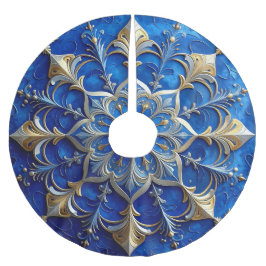 Blauwe decoratieve boomkleed kerstboom rok