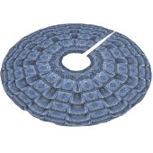 Blauwe decoratieve boomrok kerstboom rok (Gekanteld)