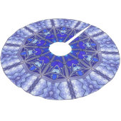 Blauwe decoratieve boomrok kerstboom rok (Gekanteld)
