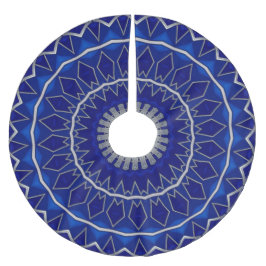 Blauwe decoratieve boomrok kerstboom rok