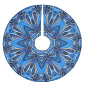 Blauwe decoratieve boomrok kerstboom rok (Voorkant)