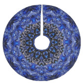 Blauwe decoratieve boomrok kerstboom rok (Voorkant)