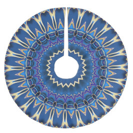 Blauwe decoratieve boomrok kerstboom rok