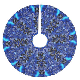 Blauwe decoratieve boomrok kerstboom rok