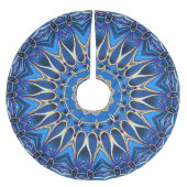 Blauwe decoratieve boomrok kerstboom rok (Voorkant)