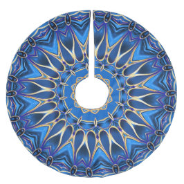 Blauwe decoratieve boomrok kerstboom rok