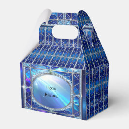 Blauwe decoratieve cadeauverpakkingsdoos bedankdoosjes
