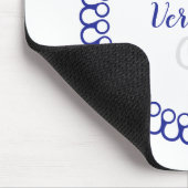 Blauwe decoratieve cirkelmonogram Muismat (Hoek)